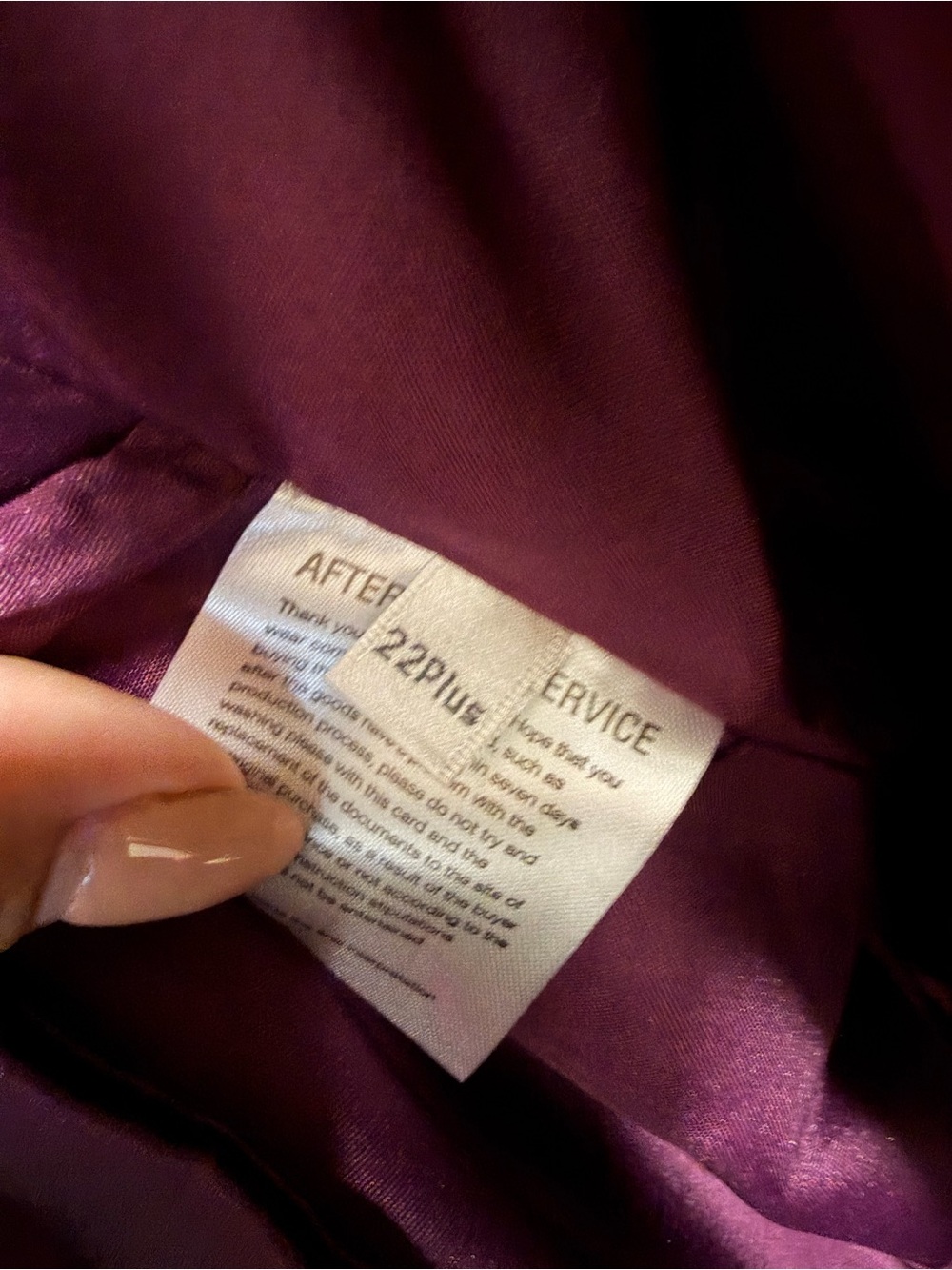 Sleeveless Plum Satin Prom Dress with Draped Skirt - Picture 2 of 5